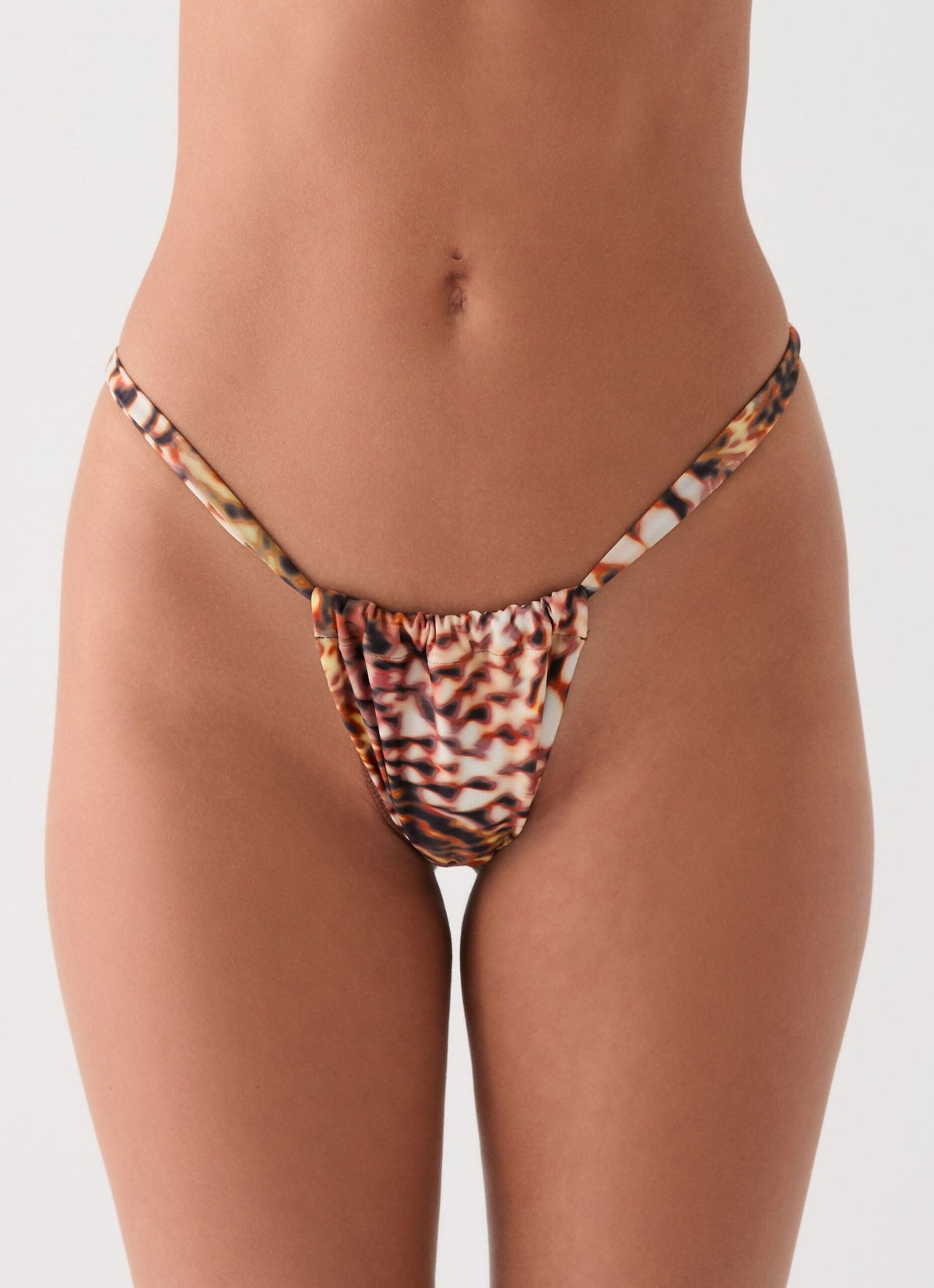 Scrunch Bikini Bottoms – Leopard Hibiscus