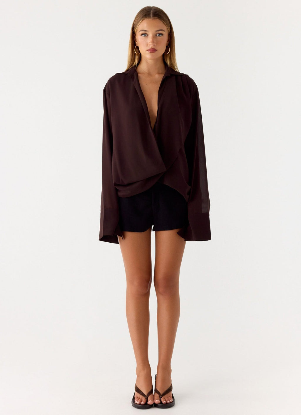 Wrap Shirt – Chocolate