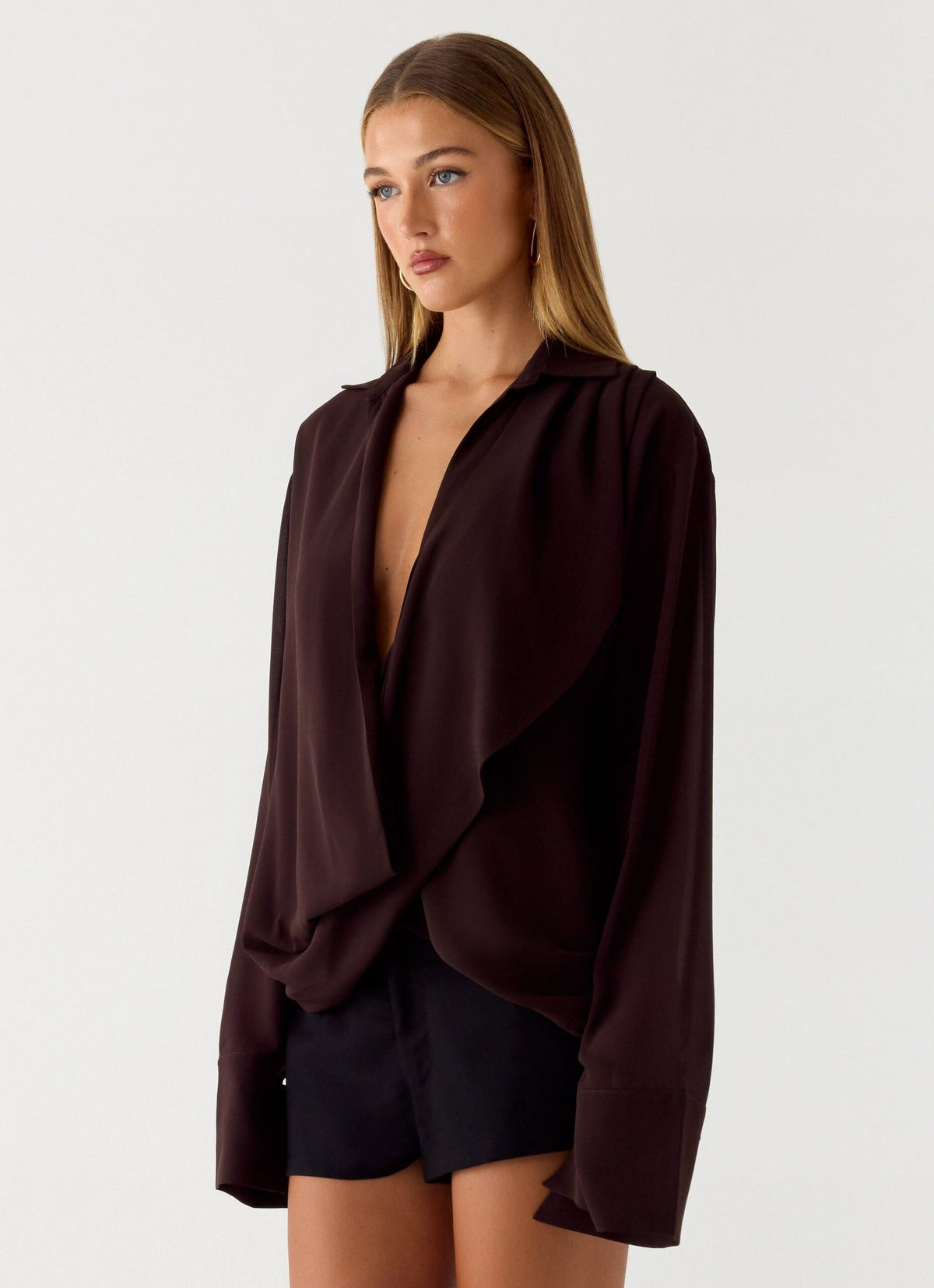 Wrap Shirt – Chocolate