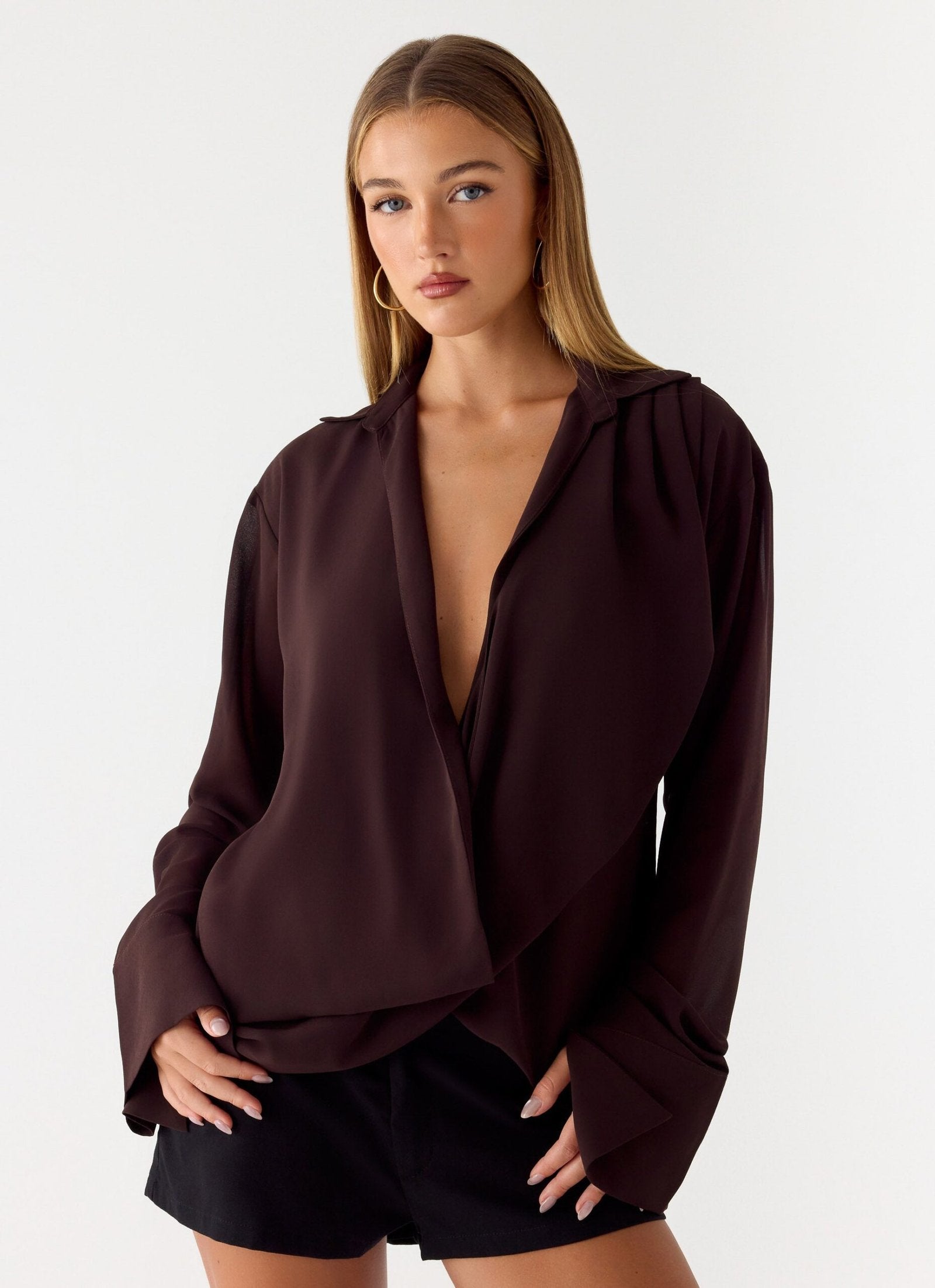 Wrap Shirt – Chocolate