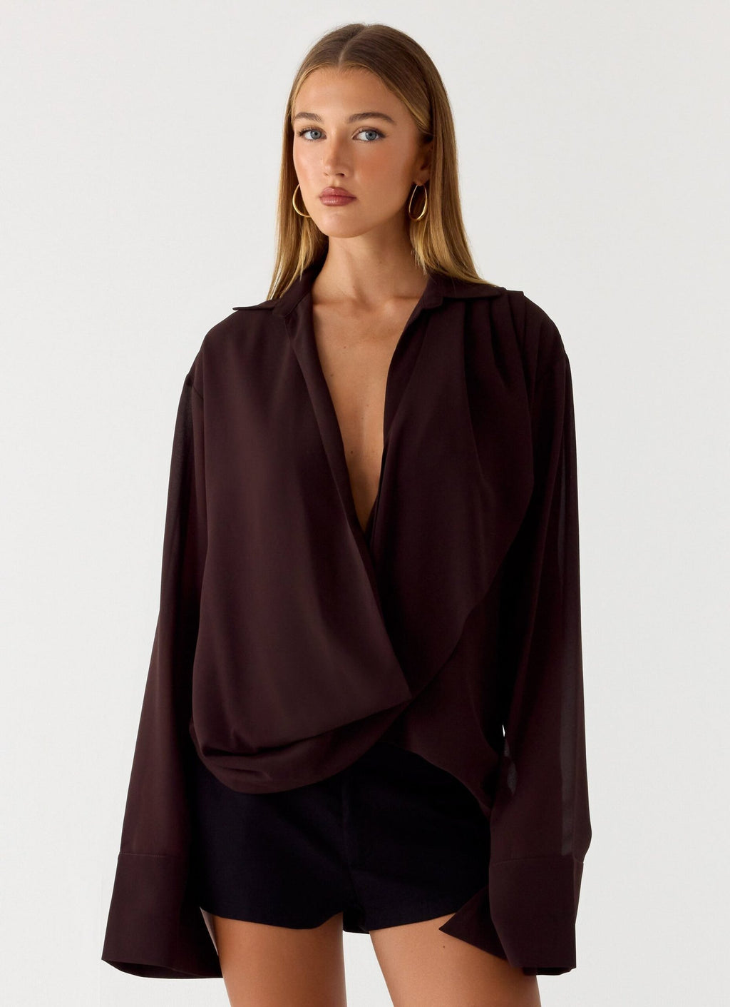 Wrap Shirt – Chocolate