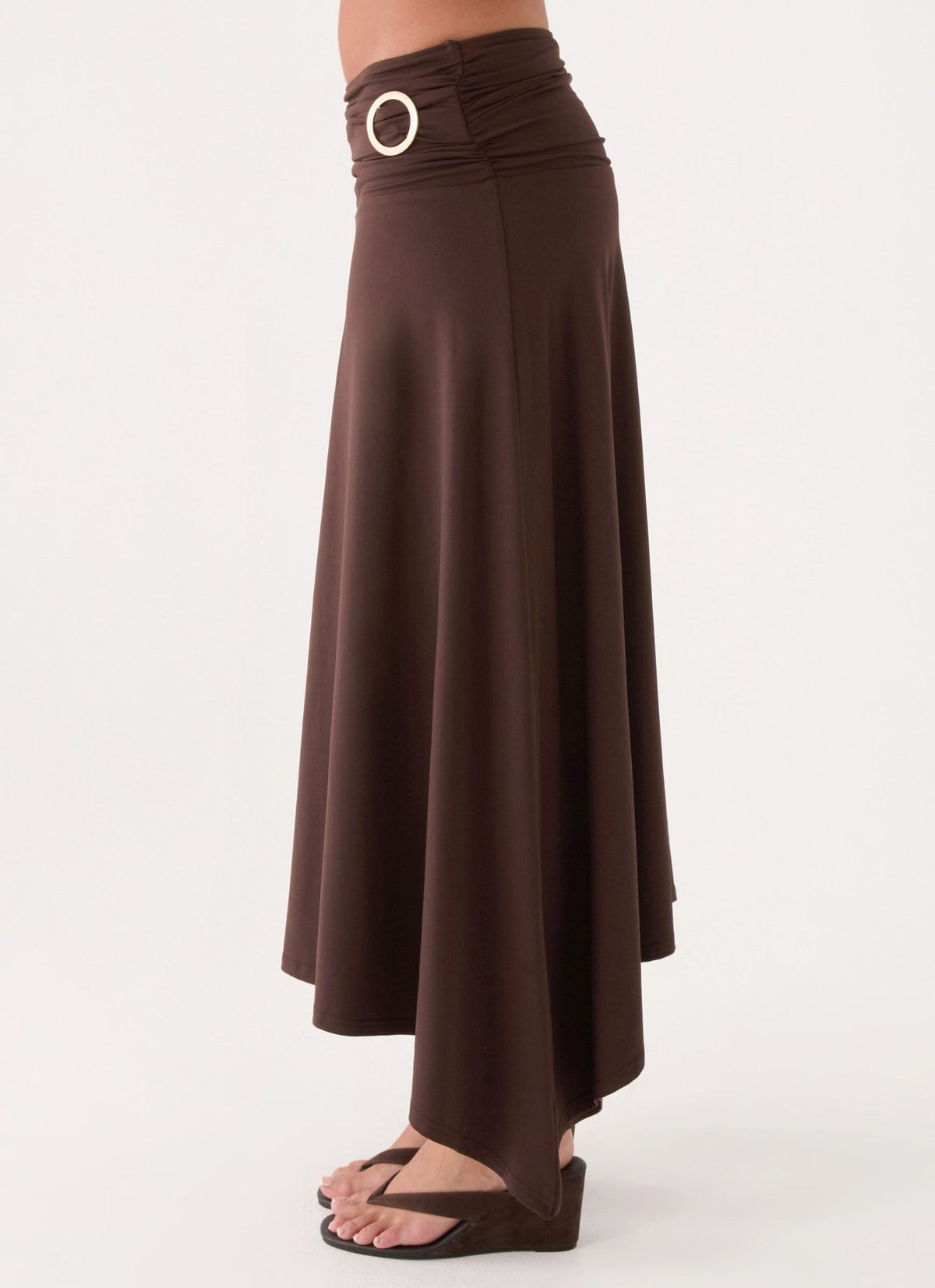 Automatic Midi Skirt – Rose Taupe