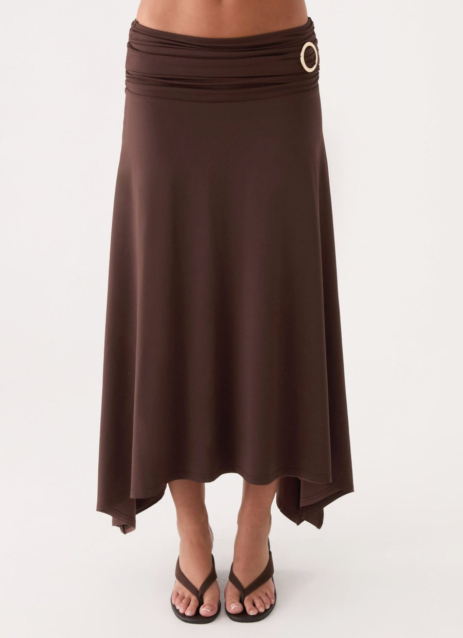 Automatic Midi Skirt – Rose Taupe