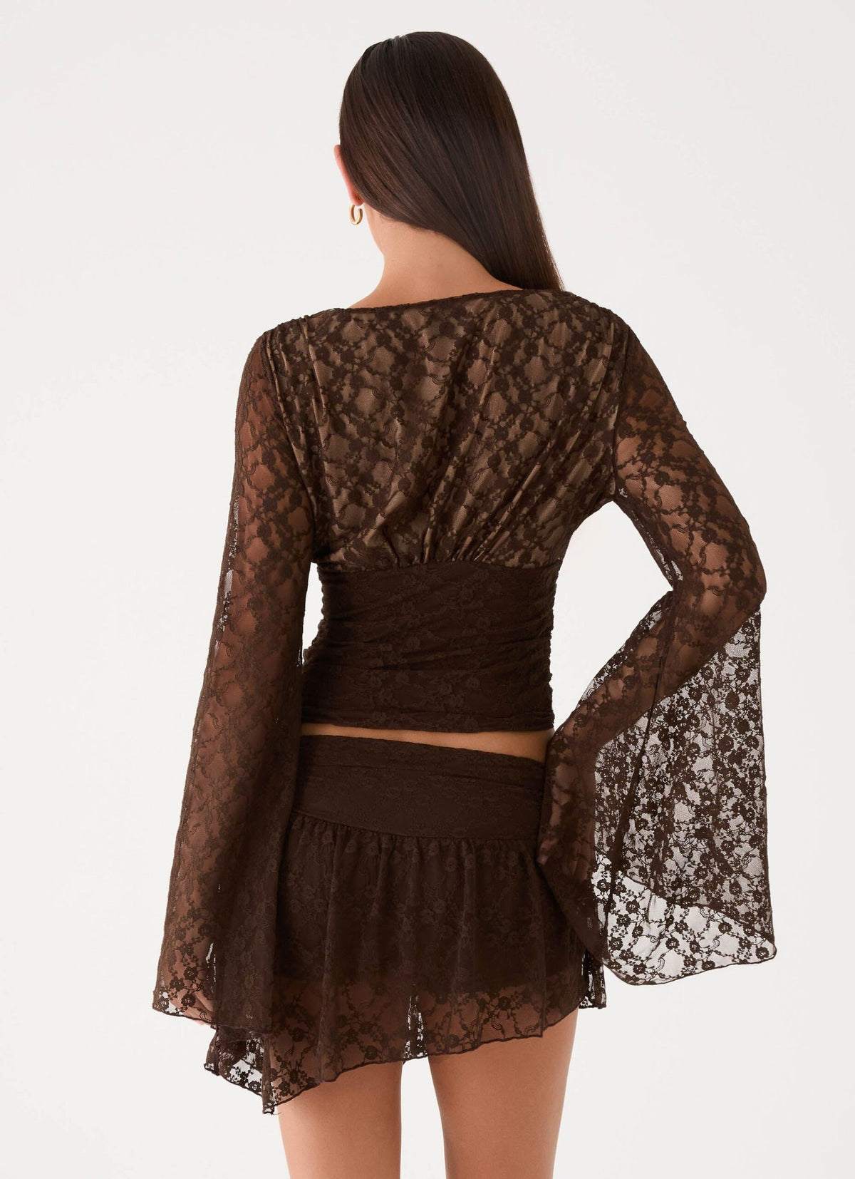Lace Mini Skort – Chocolate