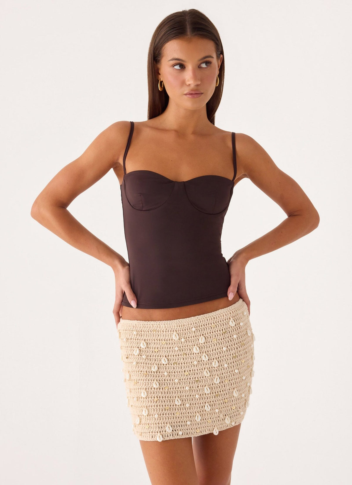 Crochet Mini Skirt – Ivory