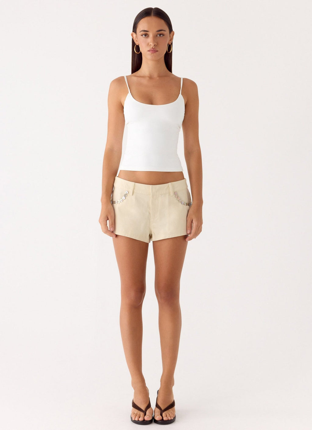 Button Shorts – Ivory
