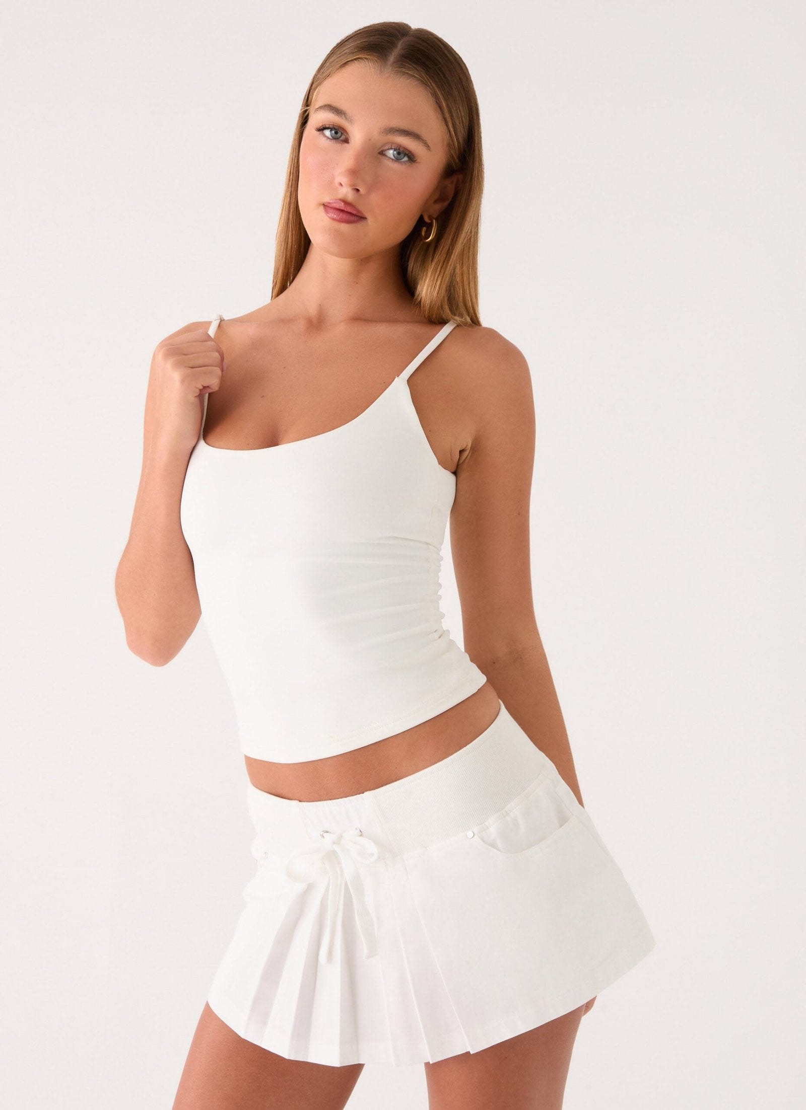 Cargo Mini Skort – White
