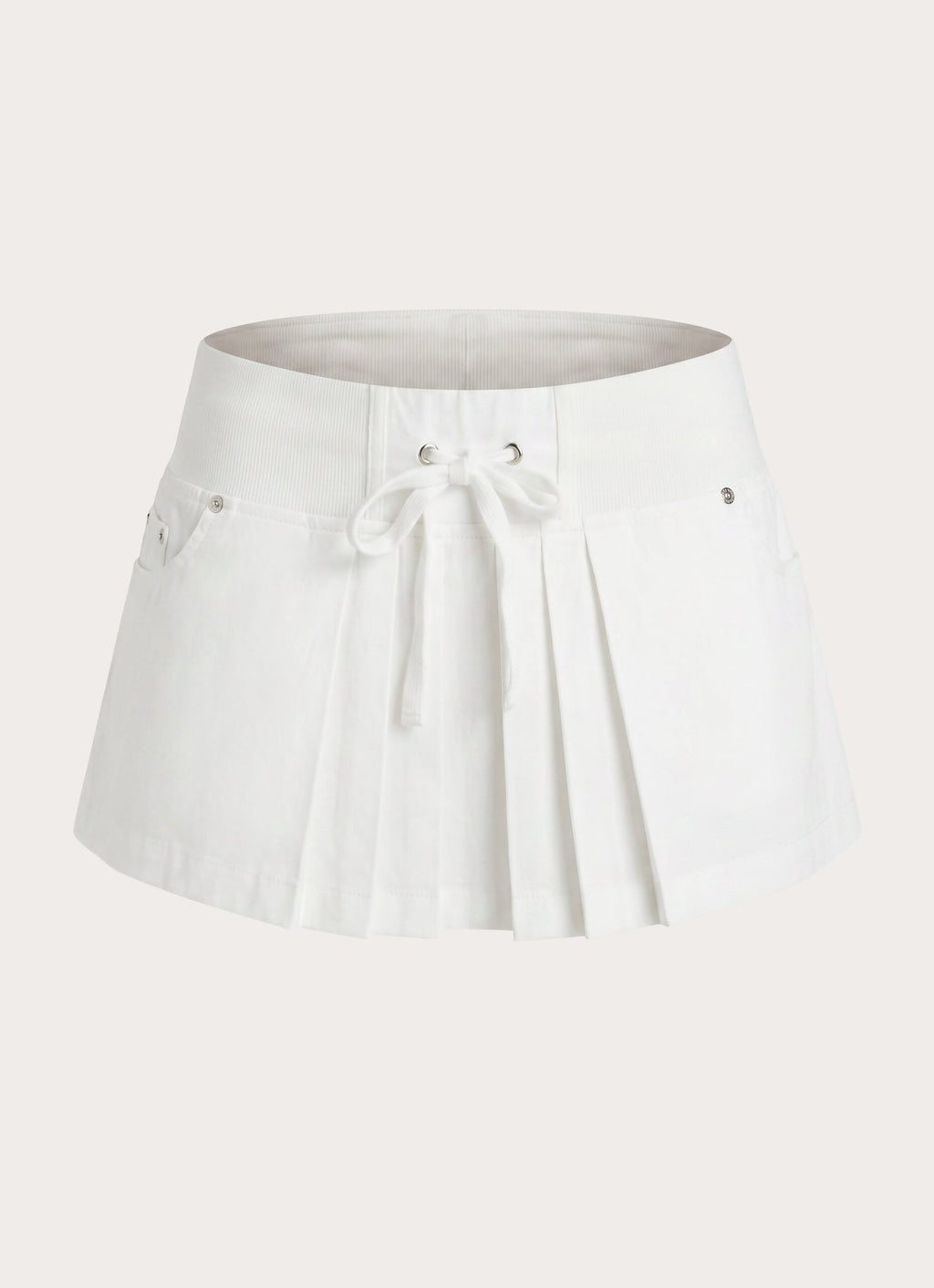 Cargo Mini Skort – White