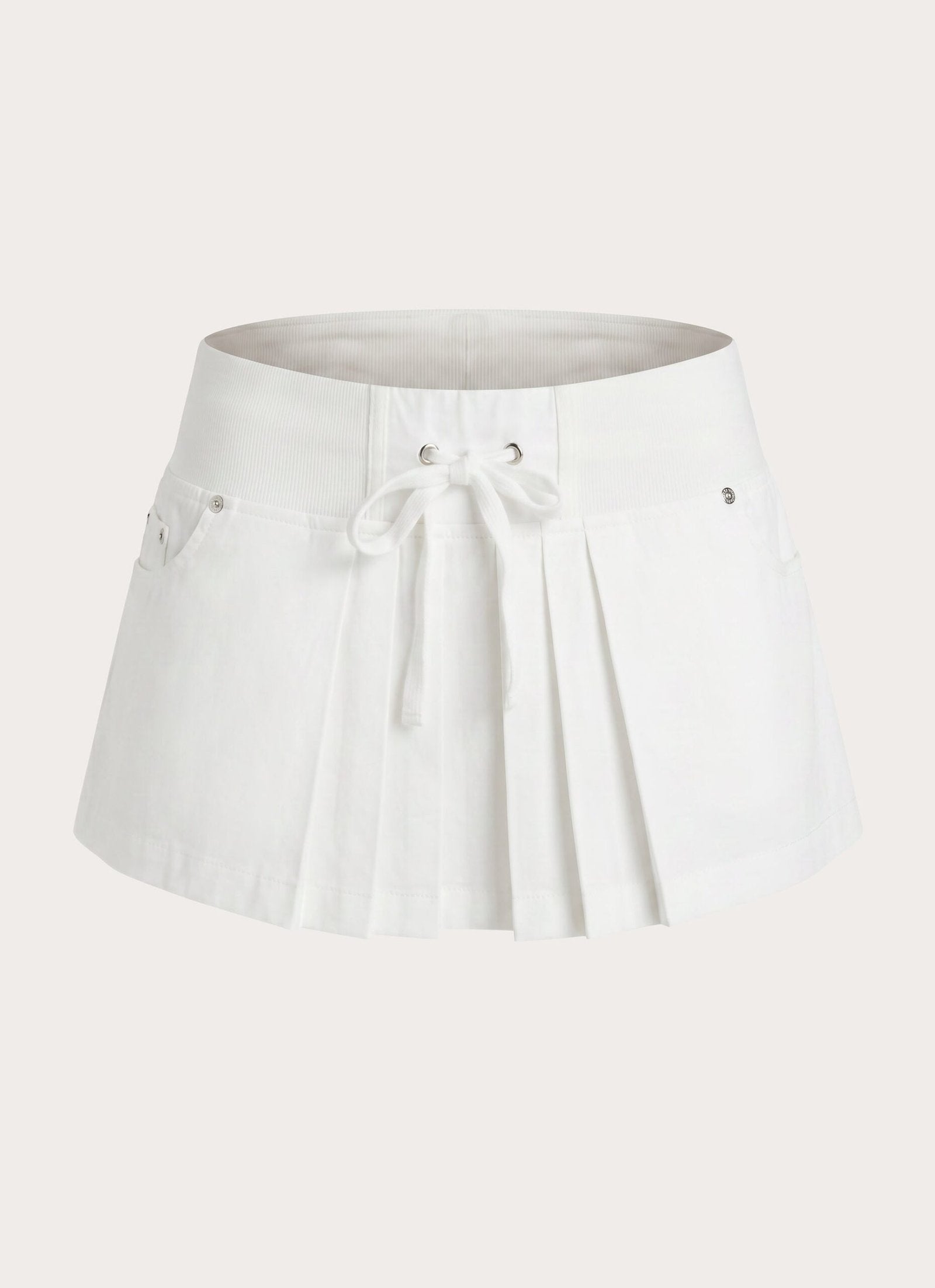 Cargo Mini Skort – White