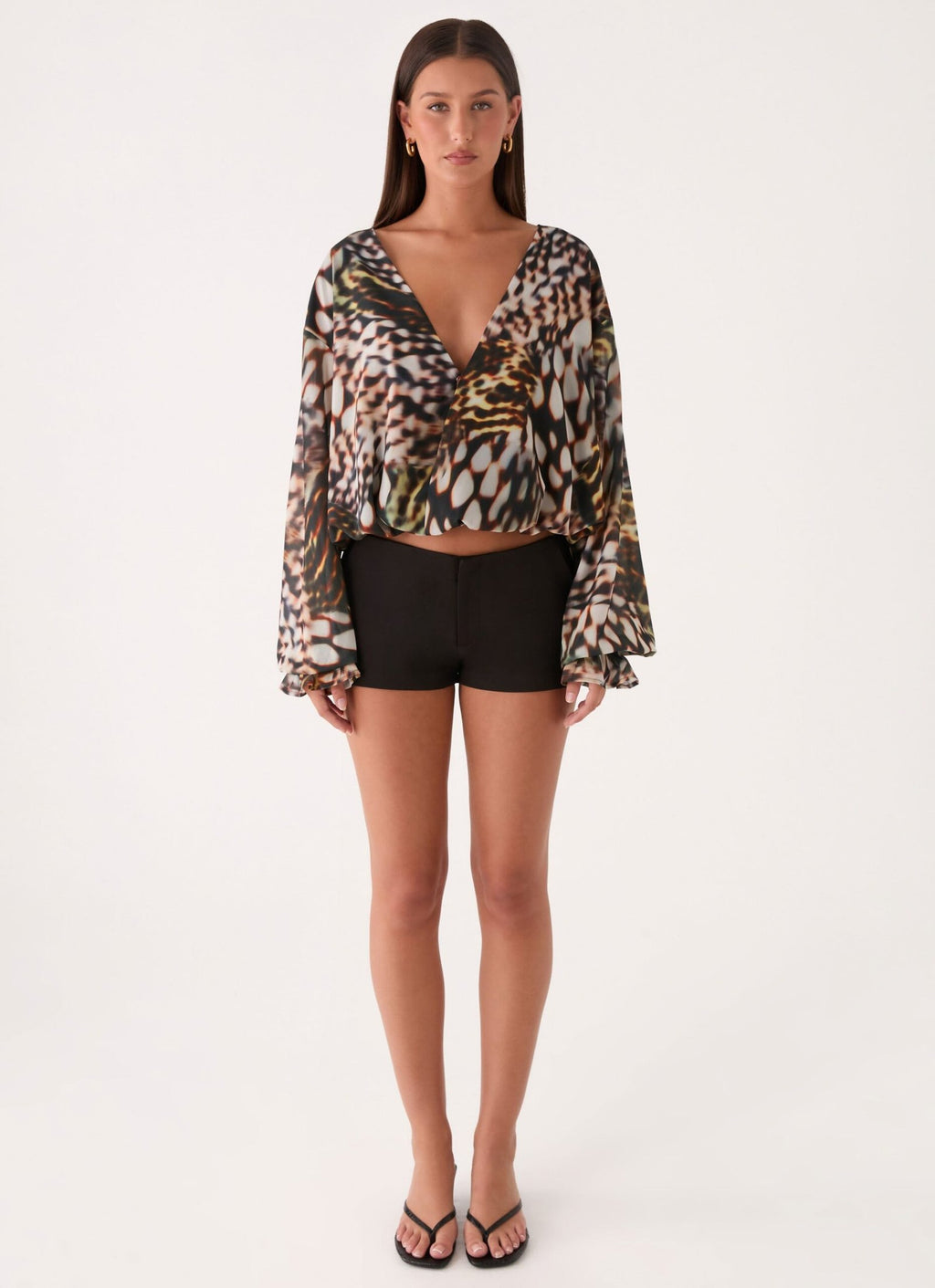 Isolde Top – Leopard Hibiscus