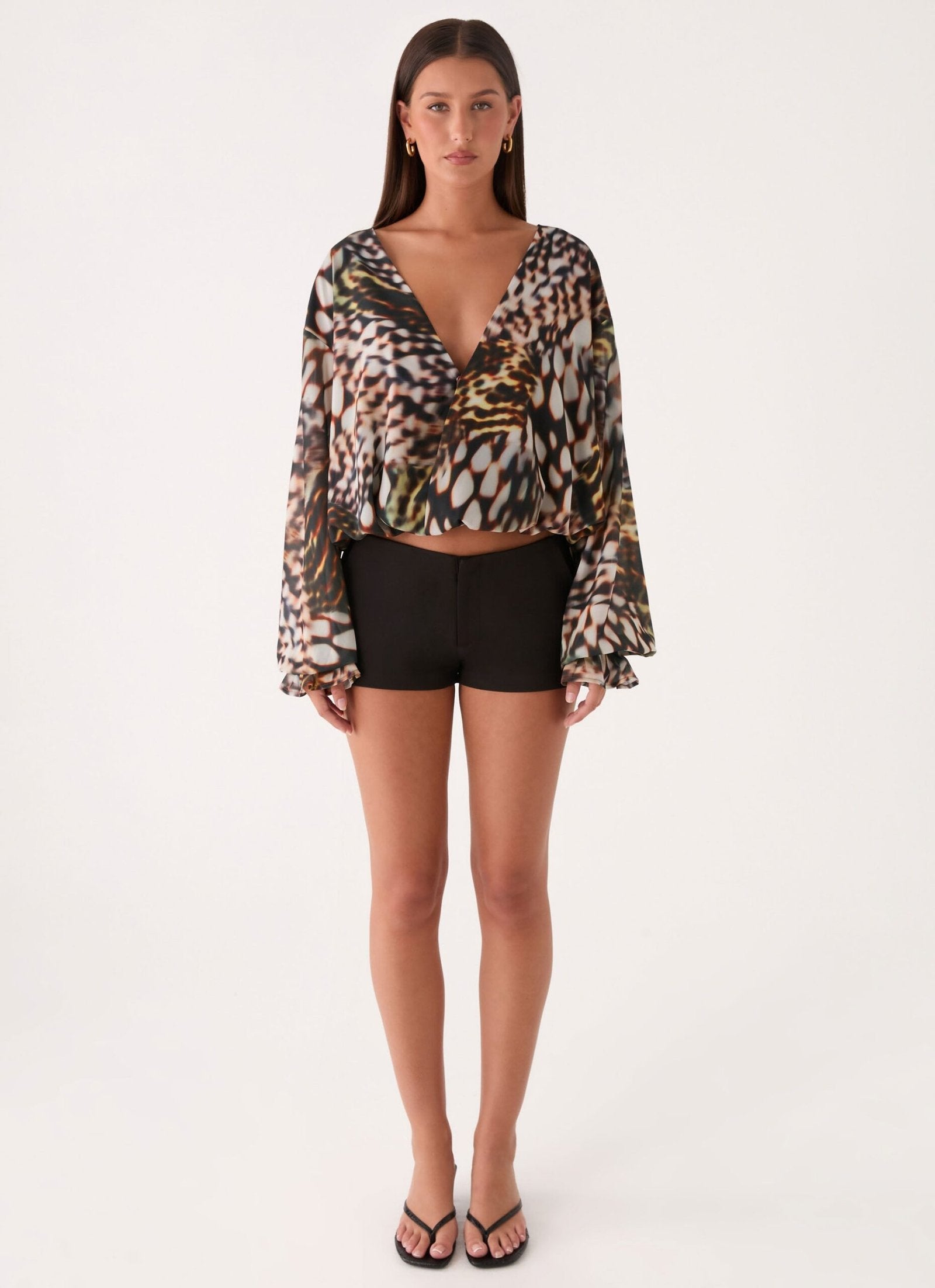Isolde Top – Leopard Hibiscus