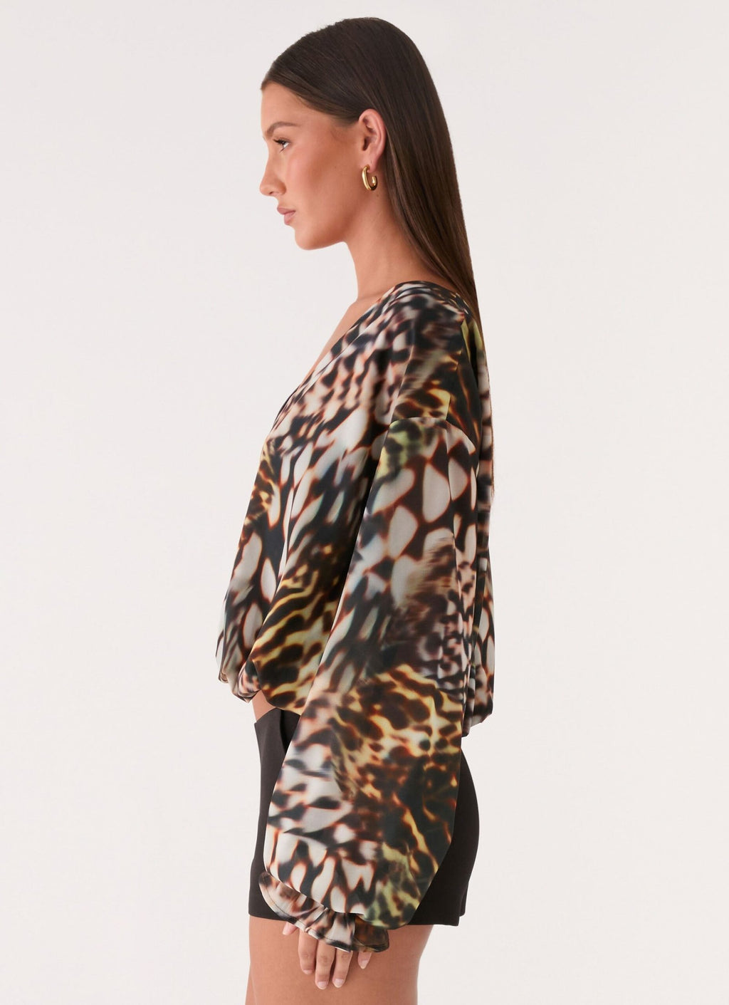 Isolde Top – Leopard Hibiscus