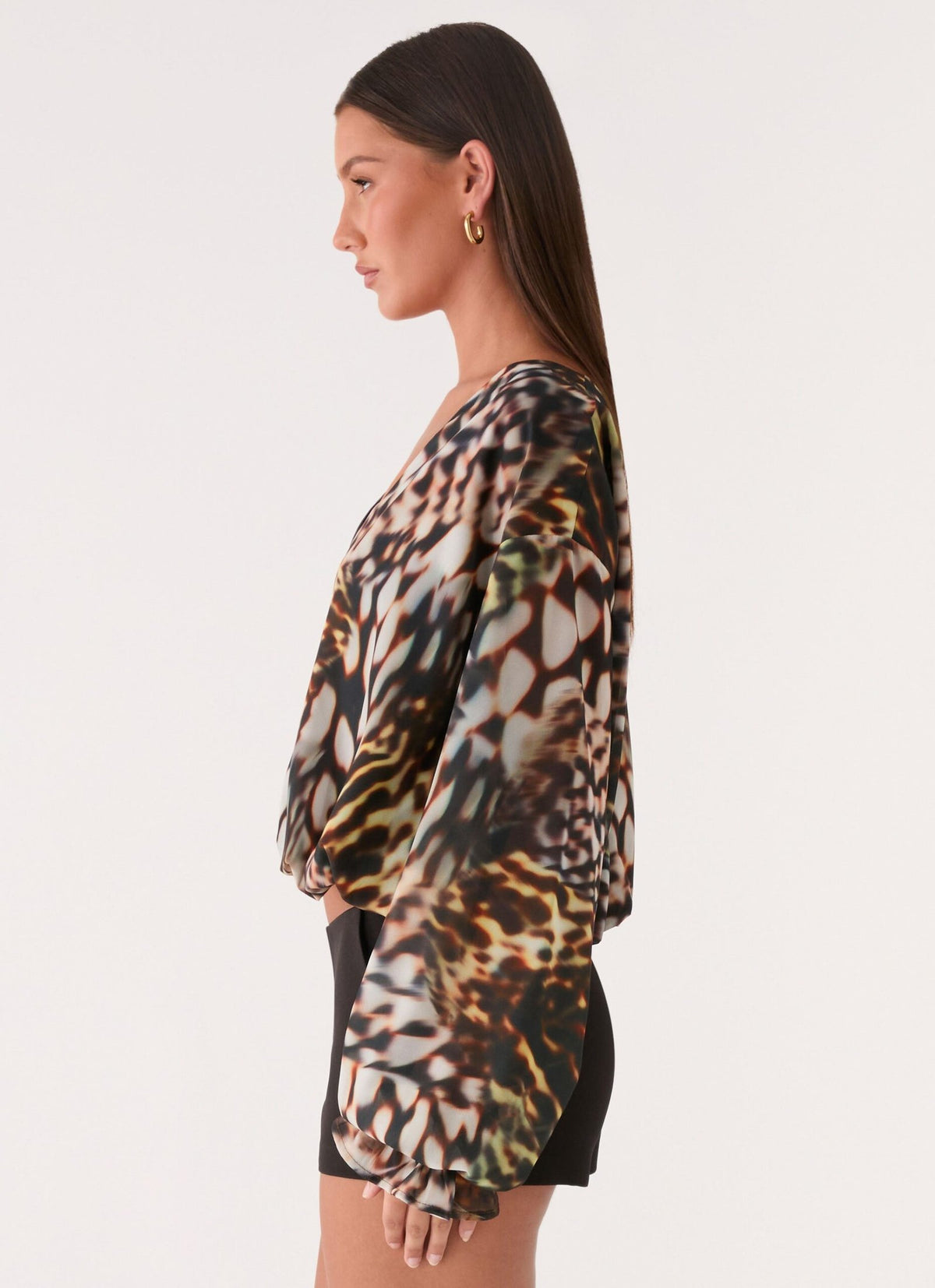 Isolde Top – Leopard Hibiscus