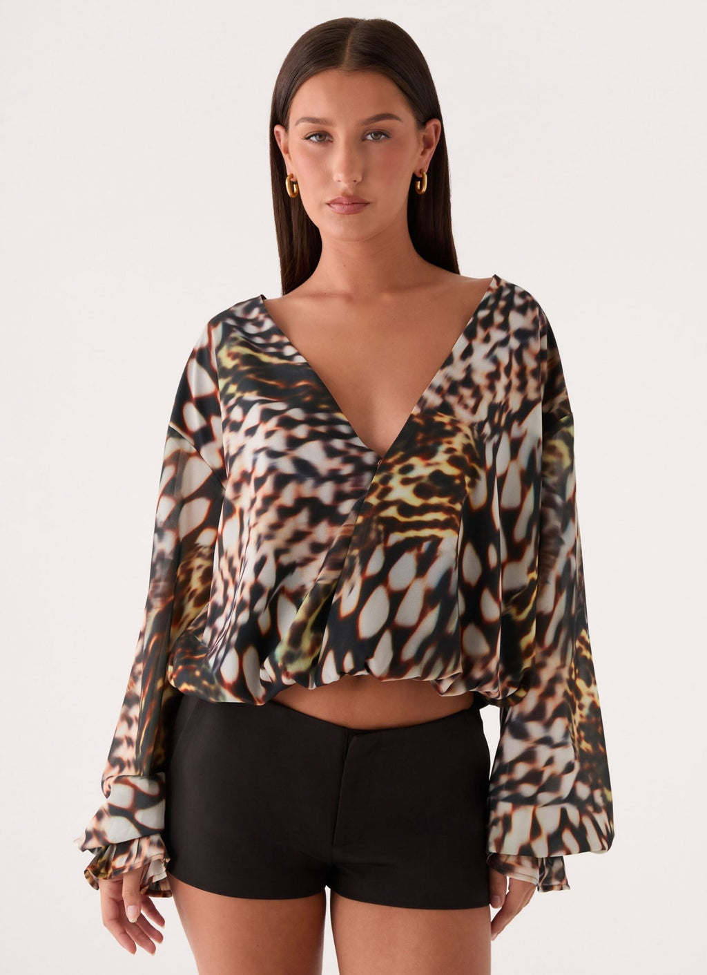 Isolde Top – Leopard Hibiscus