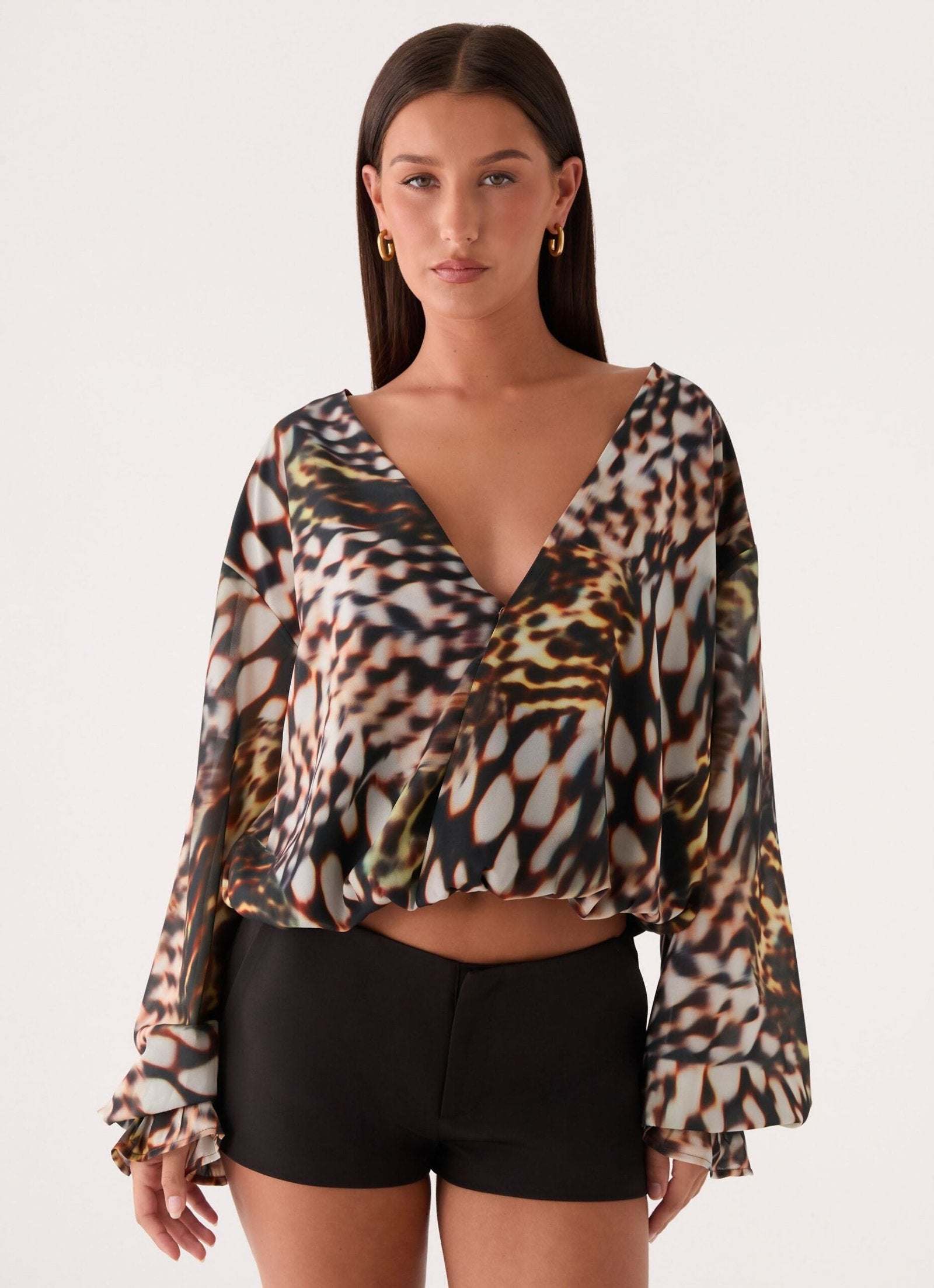 Isolde Top – Leopard Hibiscus