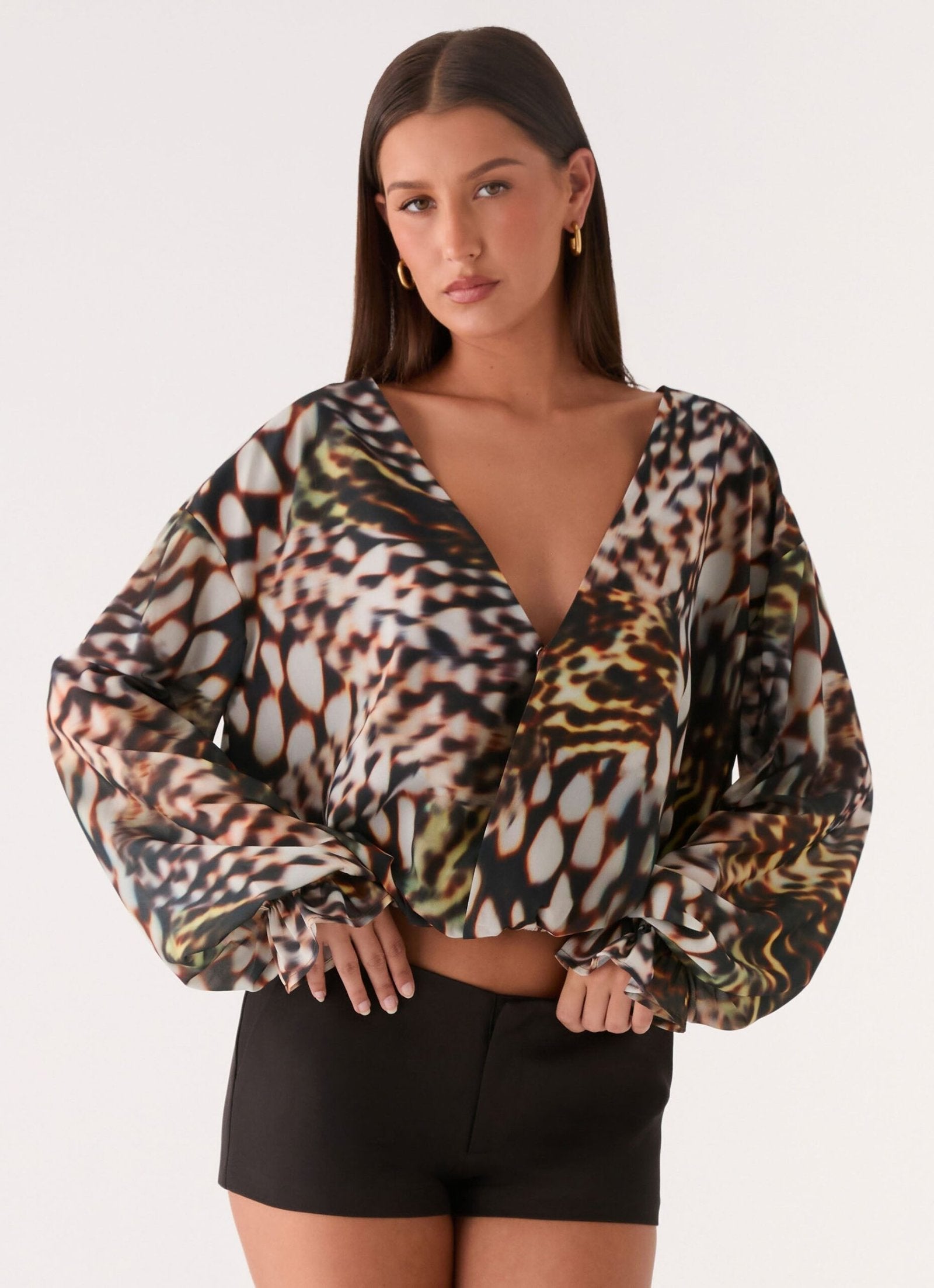 Isolde Top – Leopard Hibiscus