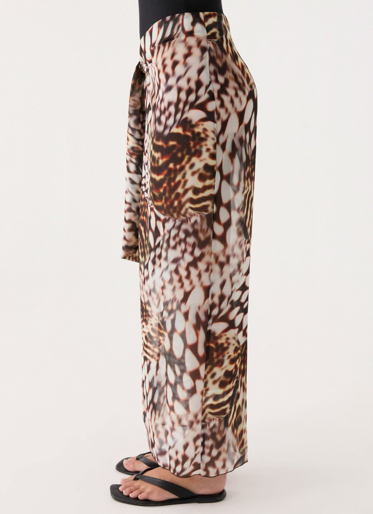 Low Tide Sarong Maxi Skirt – Leopard Hibiscus