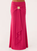 Miyah Maxi Skirt – Berry