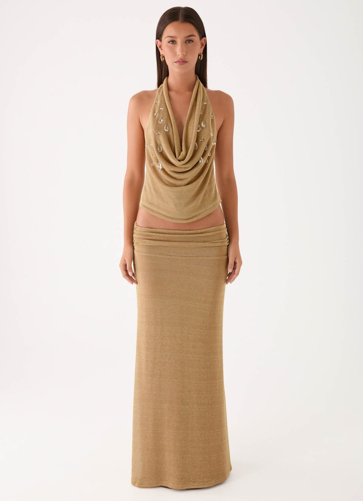 Shimmer Embellished Top – Shimmer Gold