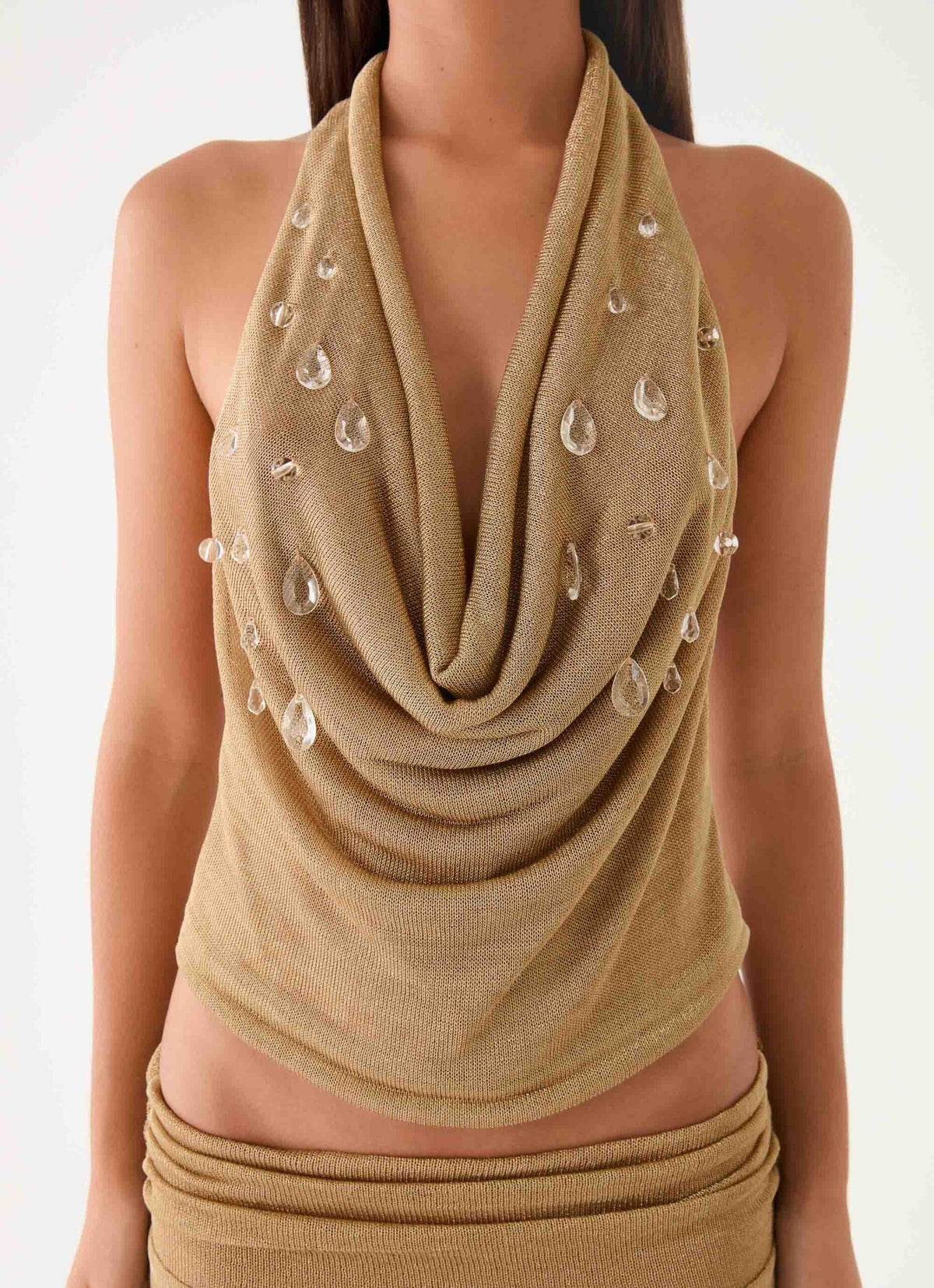 Shimmer Embellished Top – Shimmer Gold