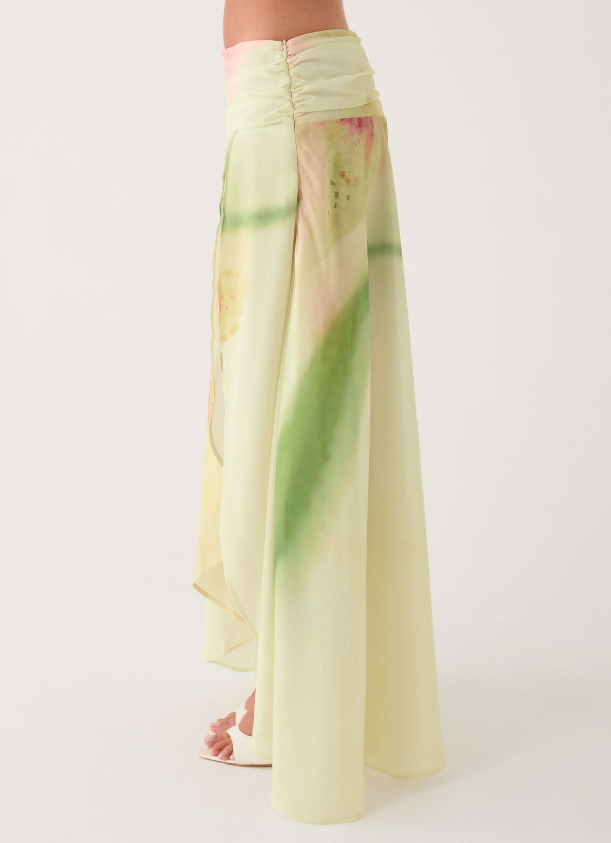 a Asymmetric Maxi Skirt – Soft Lily
