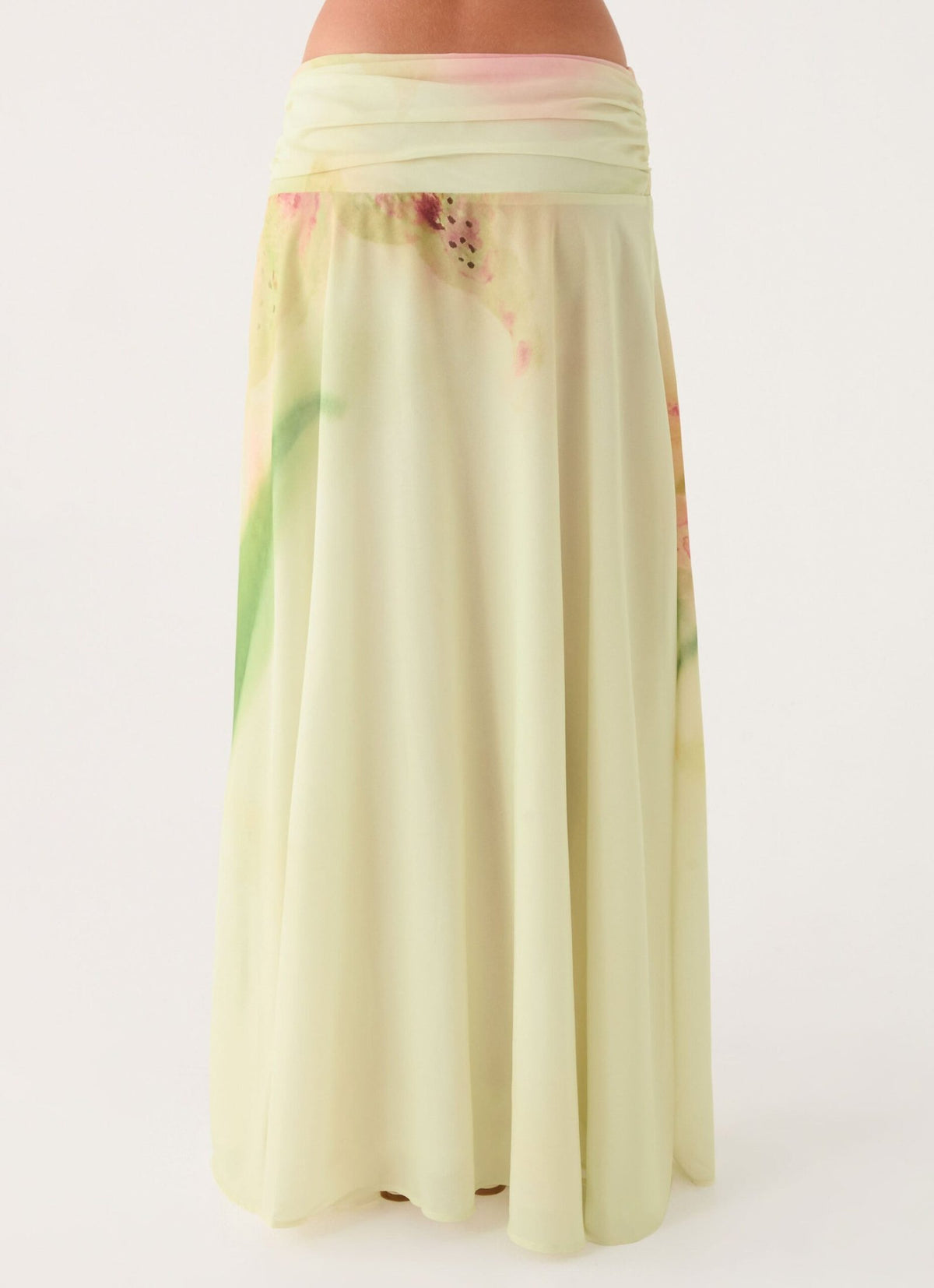 a Asymmetric Maxi Skirt – Soft Lily
