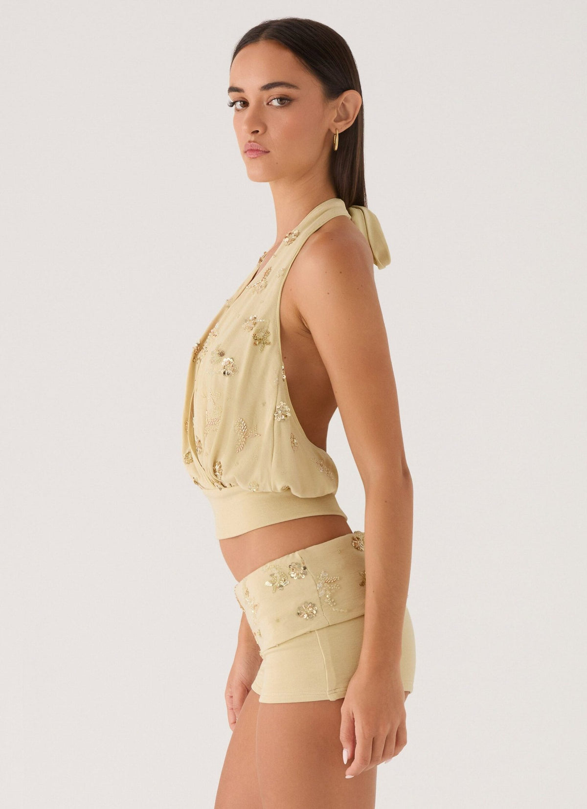 Halter Top – Pale Olive