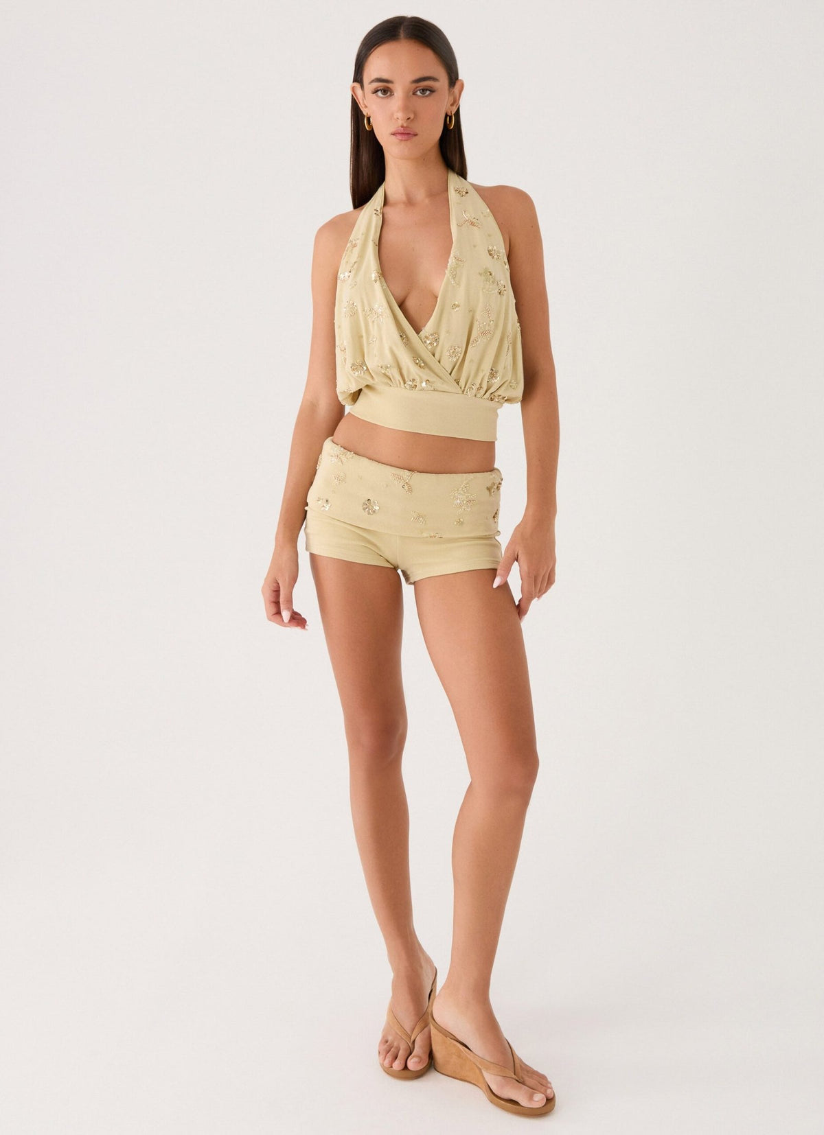 Halter Top – Pale Olive